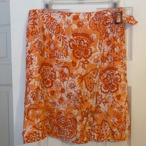 Charter Club Orange Floral Mini Skirt